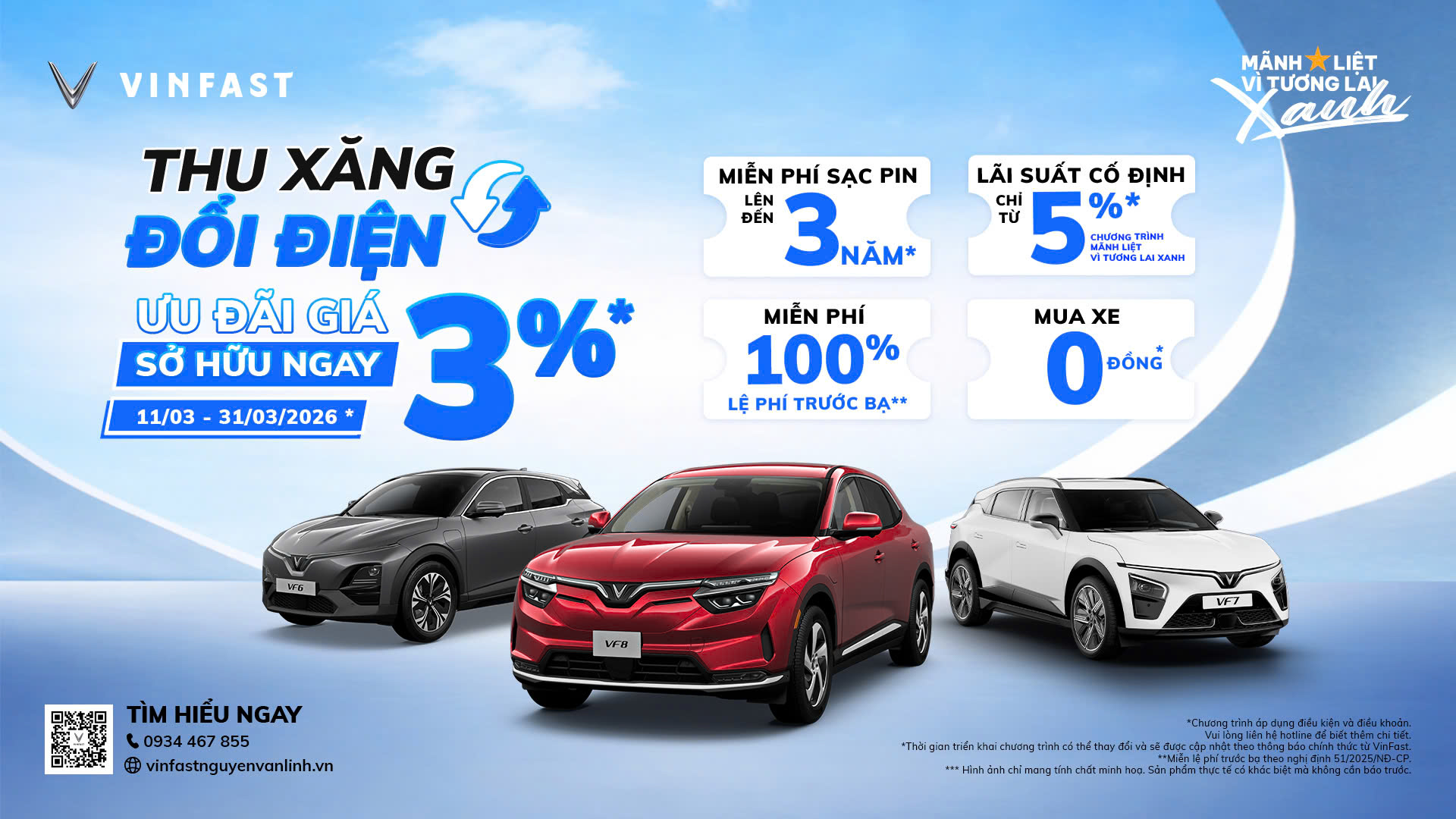 Thu Xăng Đổi Điện - Ưu đãi trong tháng 3 từ nhà VinFast
