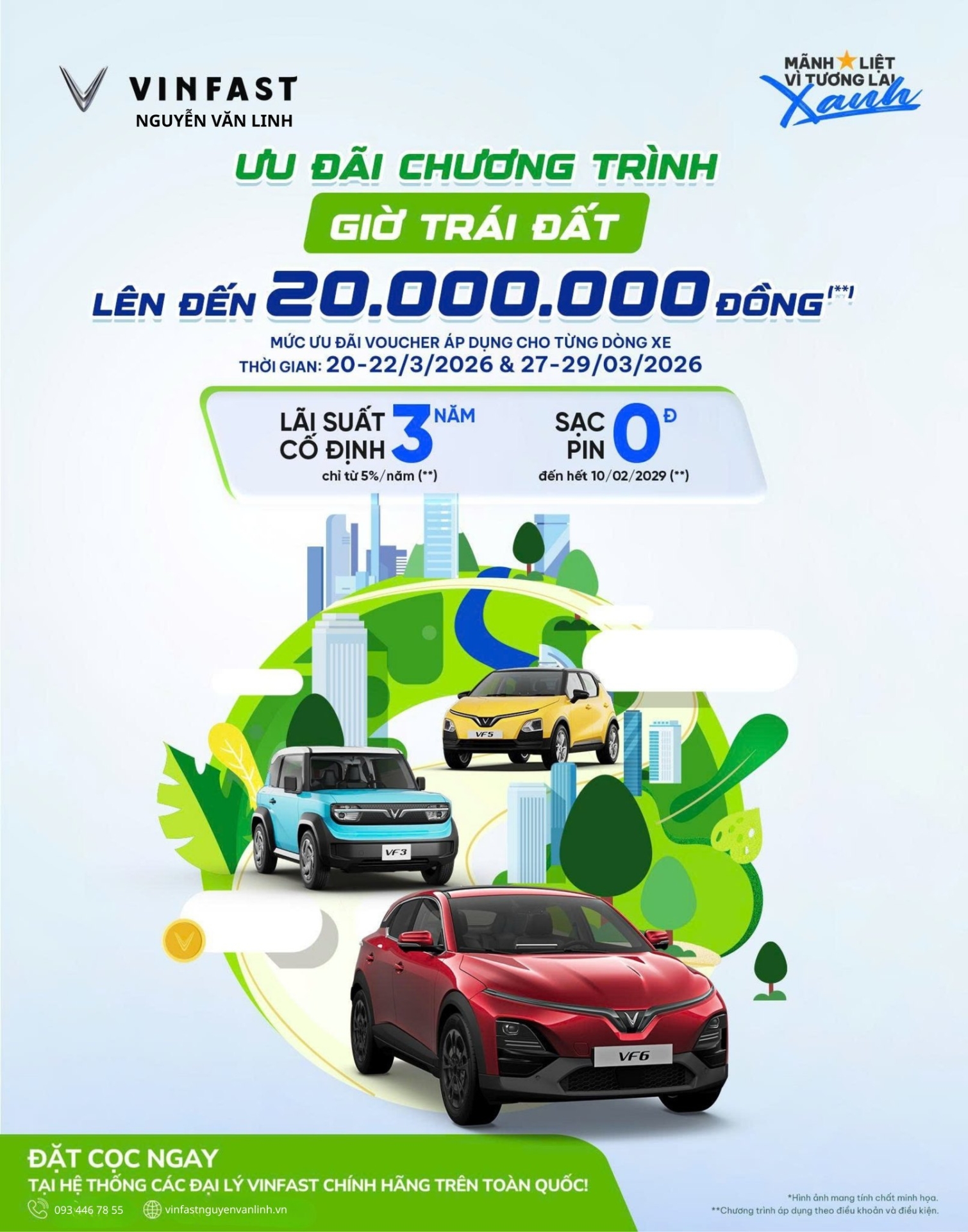 Hưởng ứng giờ trái đất cùng VinFast