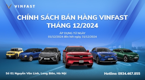 Chính Sách Bán Hàng Ô Tô VinFast Tháng 12/2024