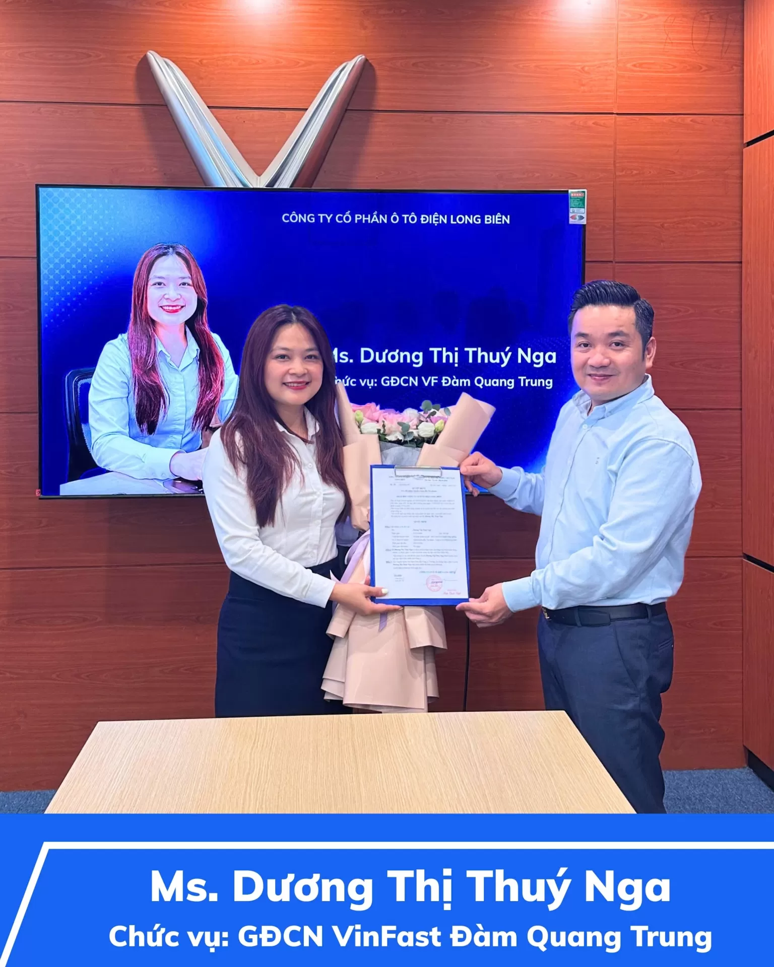 VINFAST ĐÀM QUANG TRUNG CHÍNH THỨC BỔ NHIỆM TÂN GIÁM ĐỐC CHI NHÁNH: BÀ DƯƠNG THỊ THÚY NGA